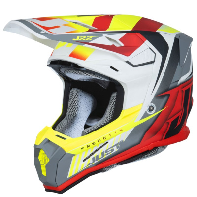 Шлем кроссовый JUST1 J22 F FRENETIK (красный/белый/черный/желтый матовый, S, 1560035-880-3402)