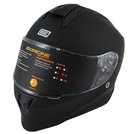 Шлем интеграл ORIGINE DINAMO Solid (черный/матовый, L, 020035-825-7687)