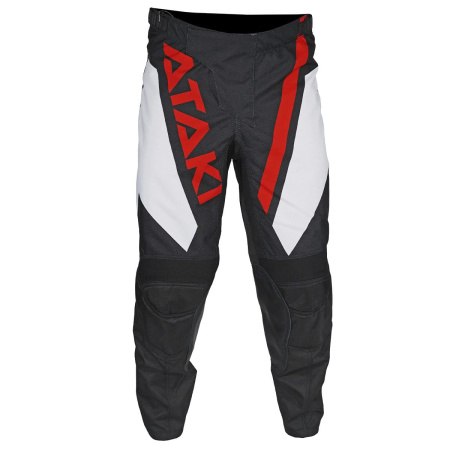 Брюки для мотокросса ATAKI Impact (черный/белый/красный, S, 6430427-714-2371)