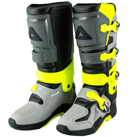 Мотоботы кроссовые ATAKI MX-003G (серый/Hi-Vis желтый, 40, 1560404-872-6305)