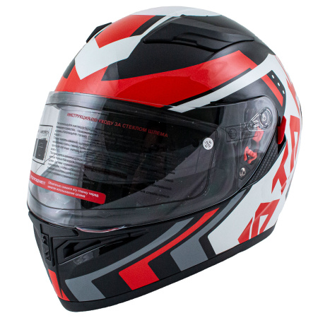 Шлем интеграл ATAKI JK316 Pattern (красный/белый/черный, M, 1560463-825-3813)