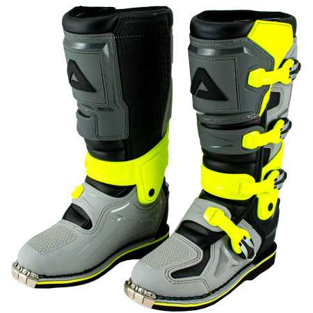 Мотоботы кроссовые ATAKI MX-003S (серый/Hi-Vis желтый, 43, 1560404-872-2701)