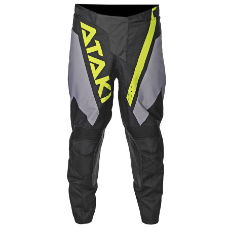 Брюки для мотокросса ATAKI Impact (черный/серый/Hi-Vis желтый, S, 6430427-714-6125)